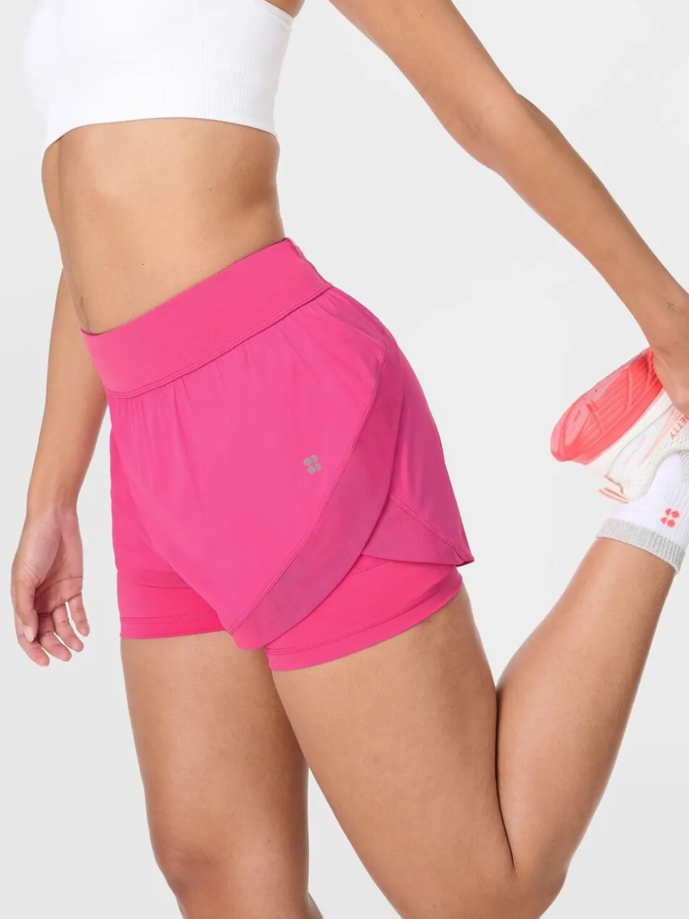 Rose - Short de course Betty Tempo en sueur
