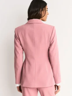 Rose clair - Blazer sculptant à simple boutonnage