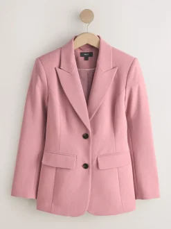 Rose clair - Blazer sculptant à simple boutonnage
