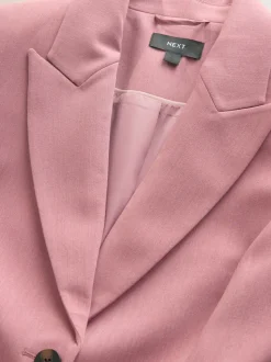 Rose clair - Blazer sculptant à simple boutonnage