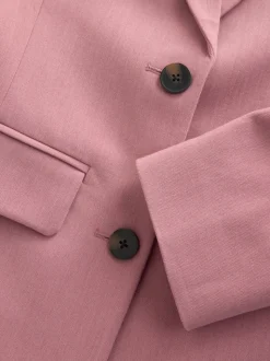 Rose clair - Blazer sculptant à simple boutonnage