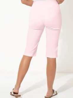 Rose clair - Short Roman stretch longueur genoux