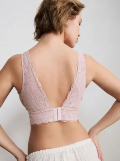 Rose clair - Soutien-gorge en dentelle maintien total