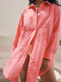 Rose corail - Chemise texturée Cornelli