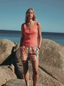 Rose corail - Débardeur cami pointelle