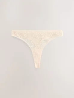 Rose corail - Dentelle sur l’ensemble Pas de VPL Slips 3 Lot