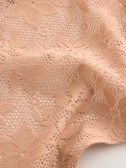 Rose corail - Dentelle sur l’ensemble Pas de VPL Slips 3 Lot