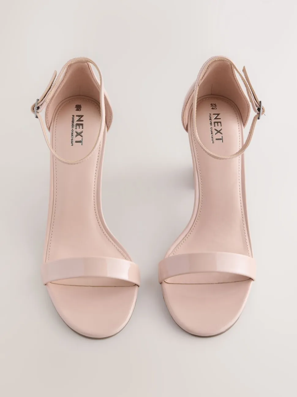 Rose couleur chair - Sandales à talons carrés