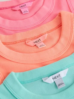Rose Fluo/Bleu/Orange - Débardeur côtelé Racer