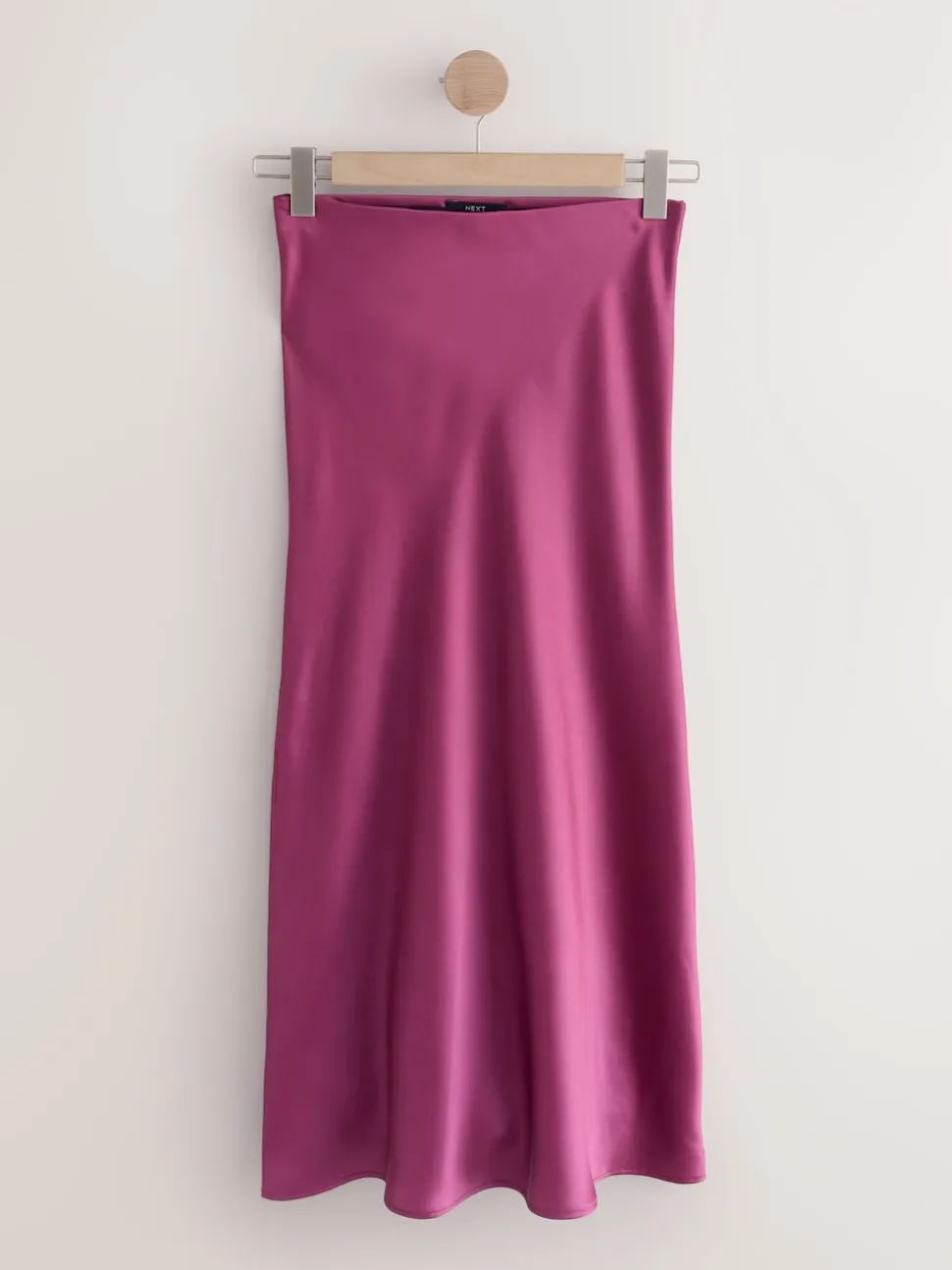 Rose foncé - Jupe Midi Satin