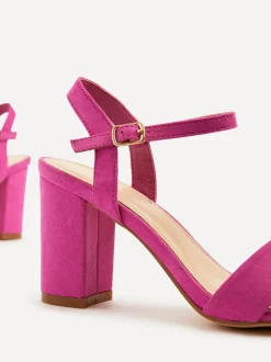 Rose fuchsia - Linzi horizon ouvert en arrière Sandales à talons blocs à peine là