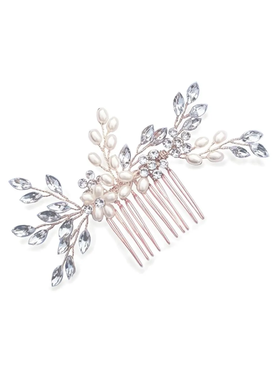 Rose Or - Peigne Ivory & Co Pearl Shimmer Crystal