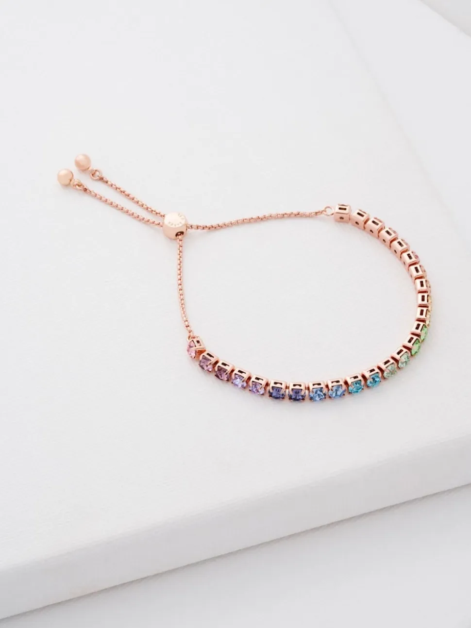 Rose Or - Ted Baker Tone Melrah: Bracelet Curseur Icon Crystal, cristal transparent