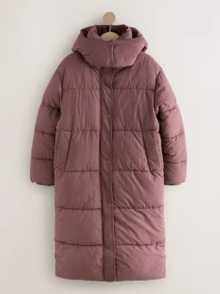 Rose rose - Manteau long rembourré imperméable