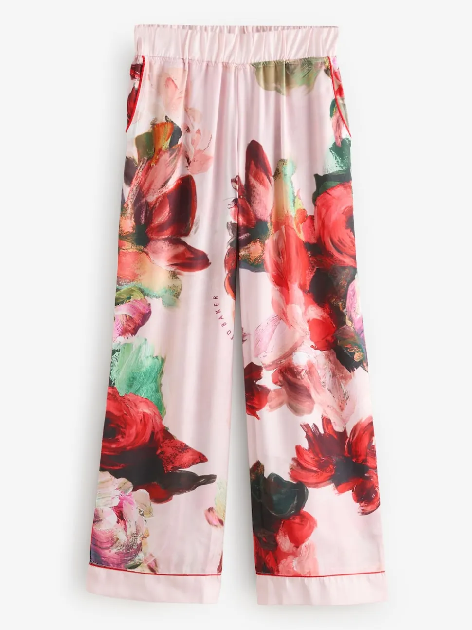 Rose Rouge Fleuri - Pyjama boutonné B by Ted Baker en satin