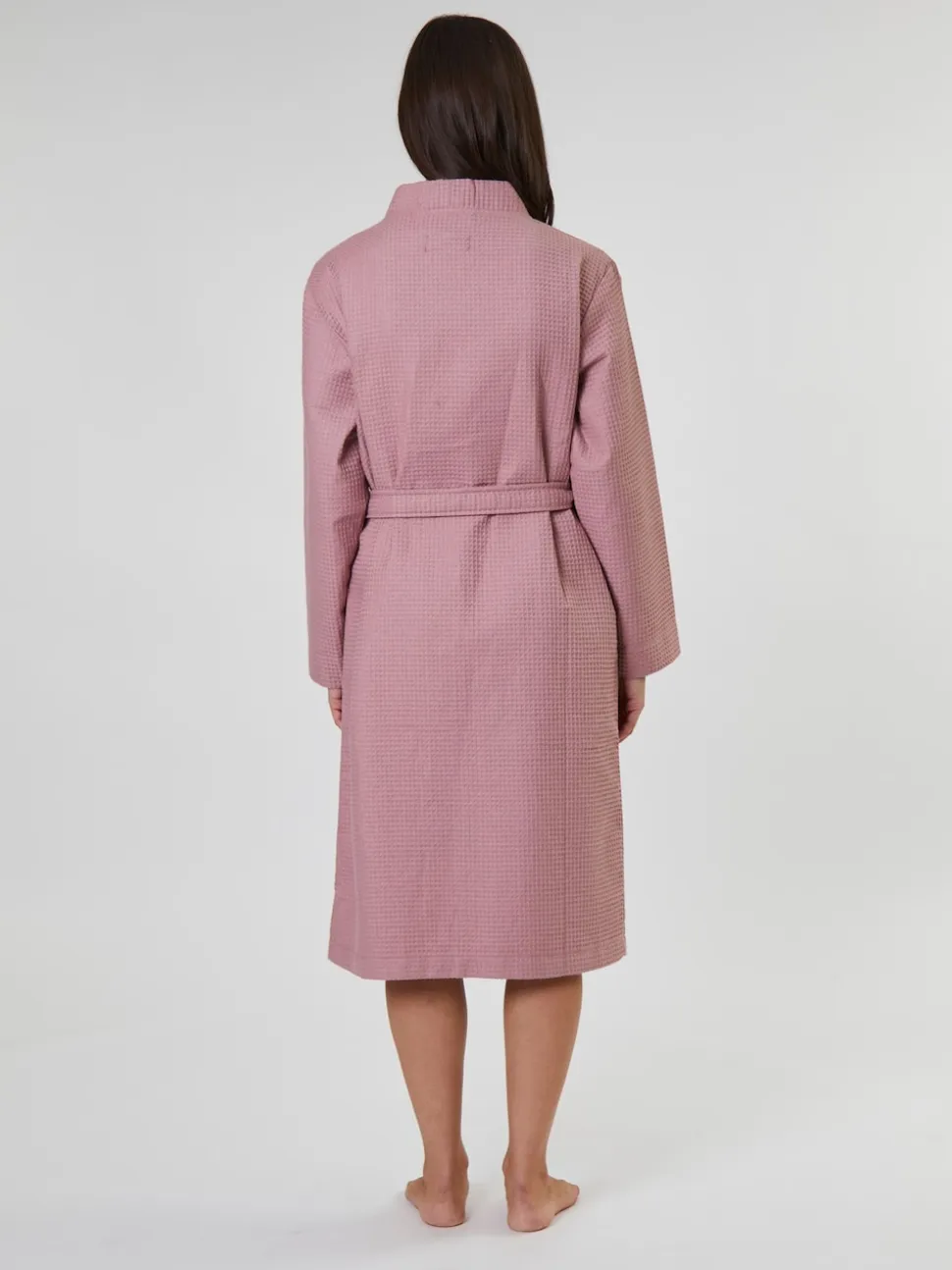 Rose sombre - Peignoir gaufré Loungeable 100% coton