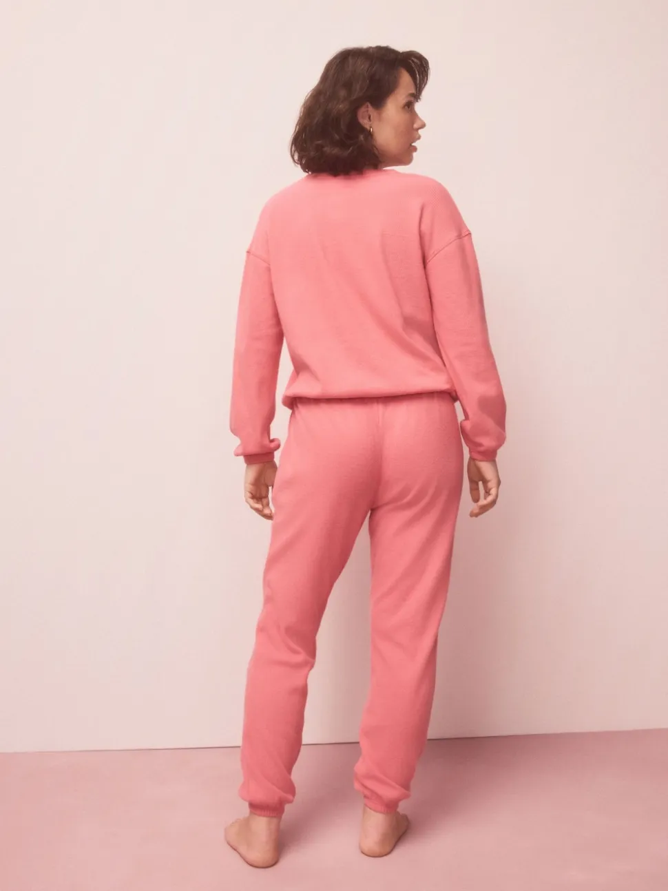 Rose vif - Pyjama à manches longues Cosy Waffle