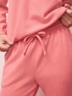 Rose vif - Pyjama à manches longues Cosy Waffle