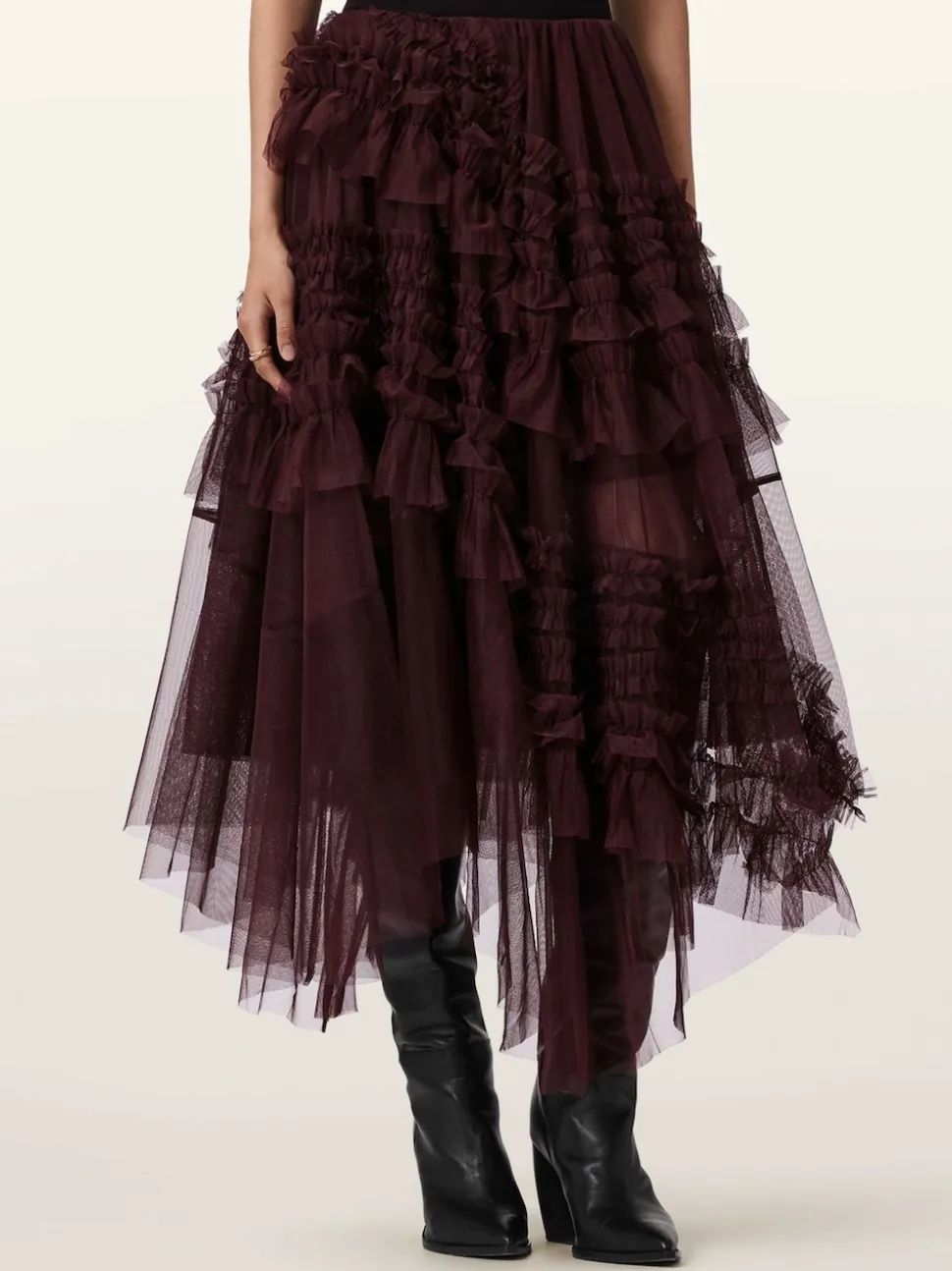 Rouge - Allsaints Jen Tulle Jupes