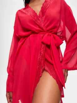 Rouge - Ann Summers Peignoir en mousseline qui promet