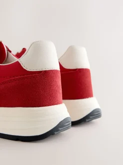 Rouge - Baskets à lacets Forever Comfort® en cuir