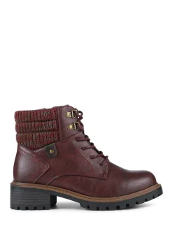 Rouge - Bottes cheville Pavers Coupe large