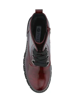 Rouge - Bottes cheville épaisses Pavers Coupe large