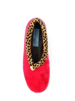 Rouge - Chaussons compensés Lunar Paloma à imprimé animal