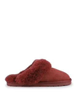Rouge - Chaussons mules Jones Bootmaker Bella-Rose en peau de mouton