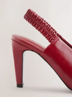 Rouge - Chaussures à talons hauts à bout pointu