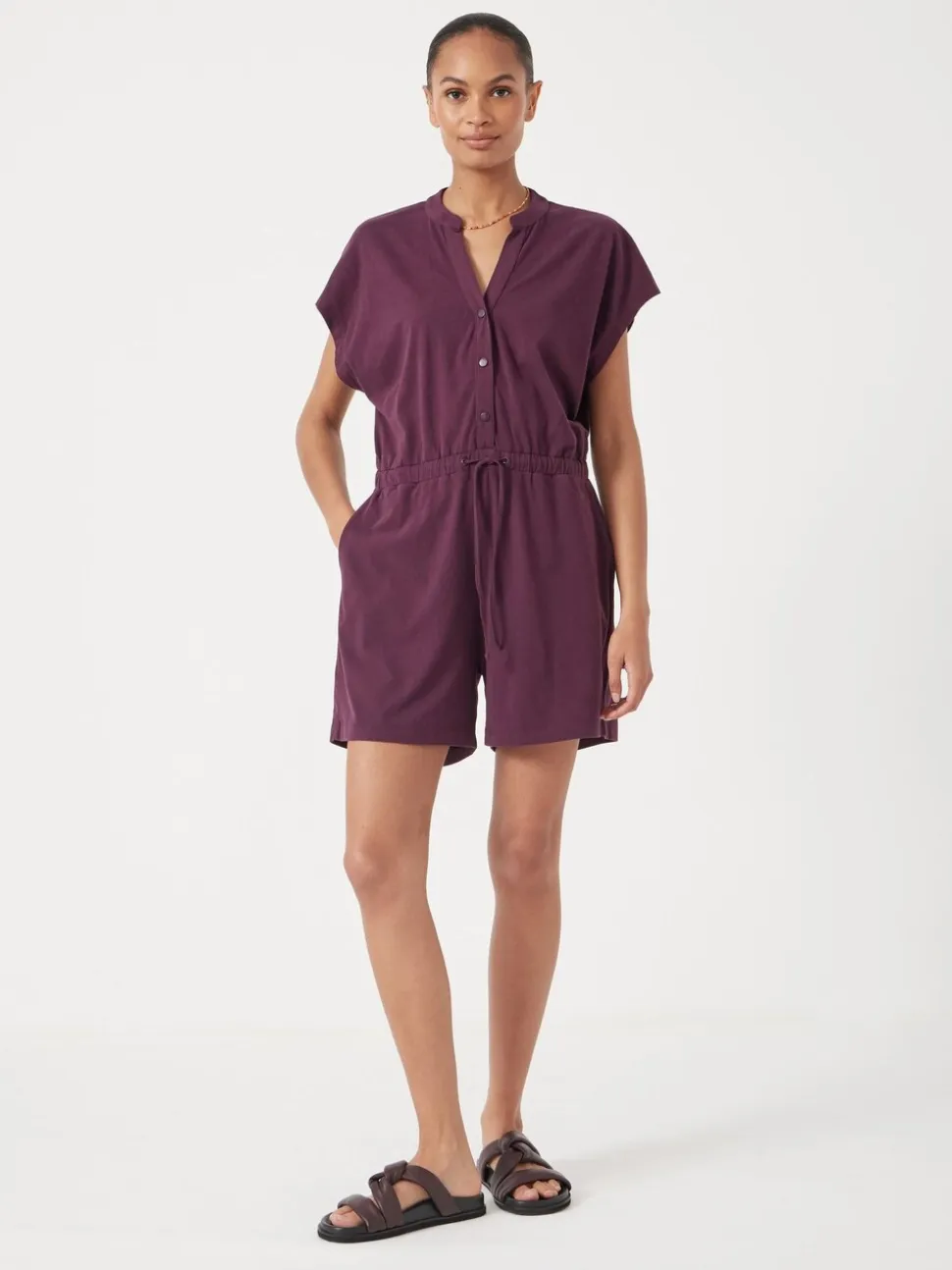 Rouge - Combinaison Hush Kendall en jersey