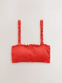 Rouge - Haut de bikini Bandeau Shirred