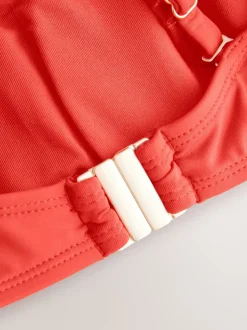 Rouge - Haut de bikini Bandeau Shirred