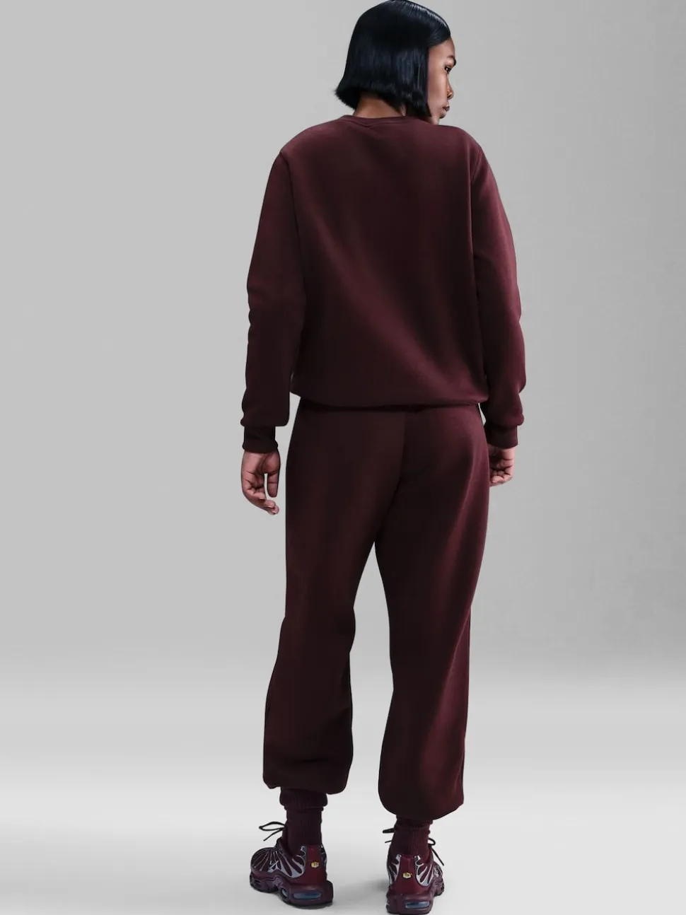 Rouge - Jogging oversize en polaire Phoenix taille haute Nike