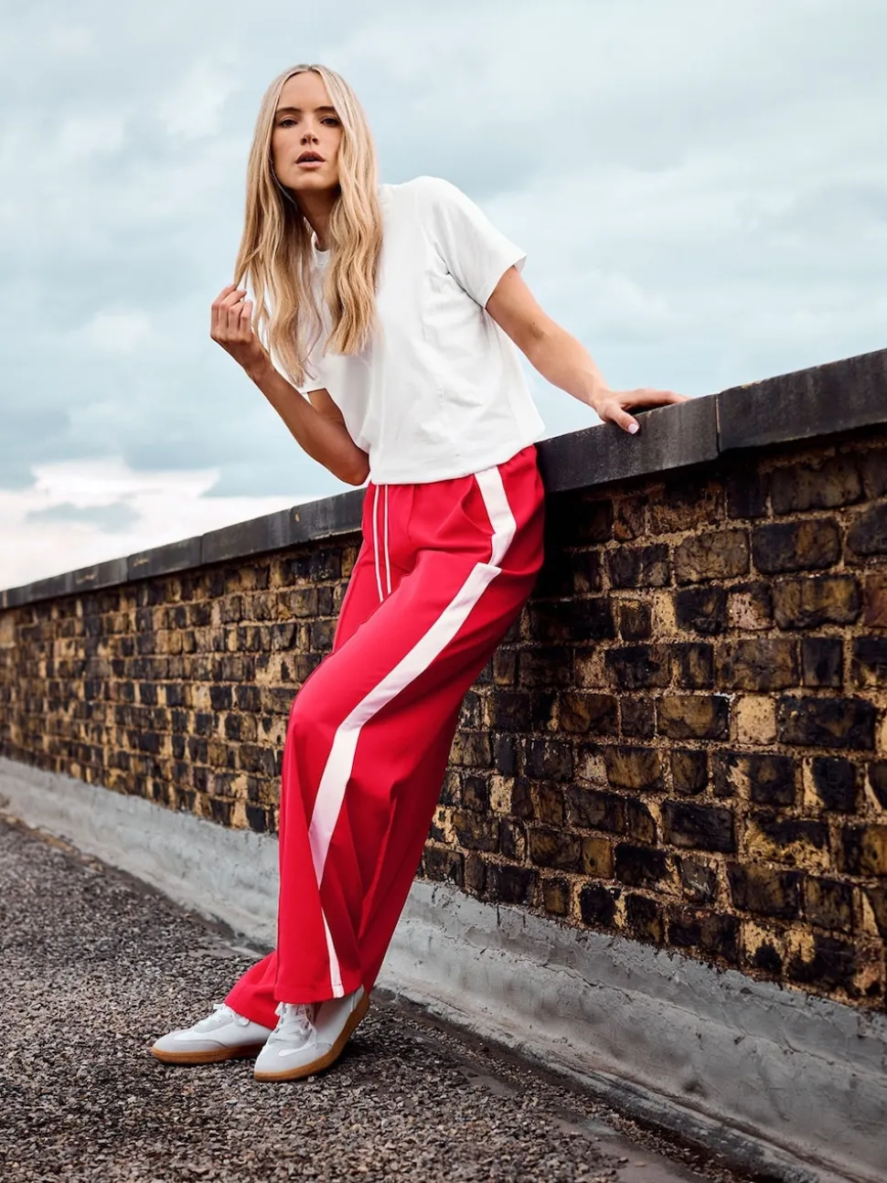 Rouge - Pantalon Long Tall Sally large