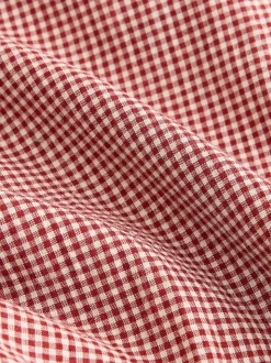 Rouge - Pantalons Jambe large Vichy