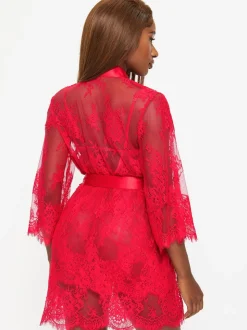 Rouge - Peignoir Ann Summers Availing en dentelle