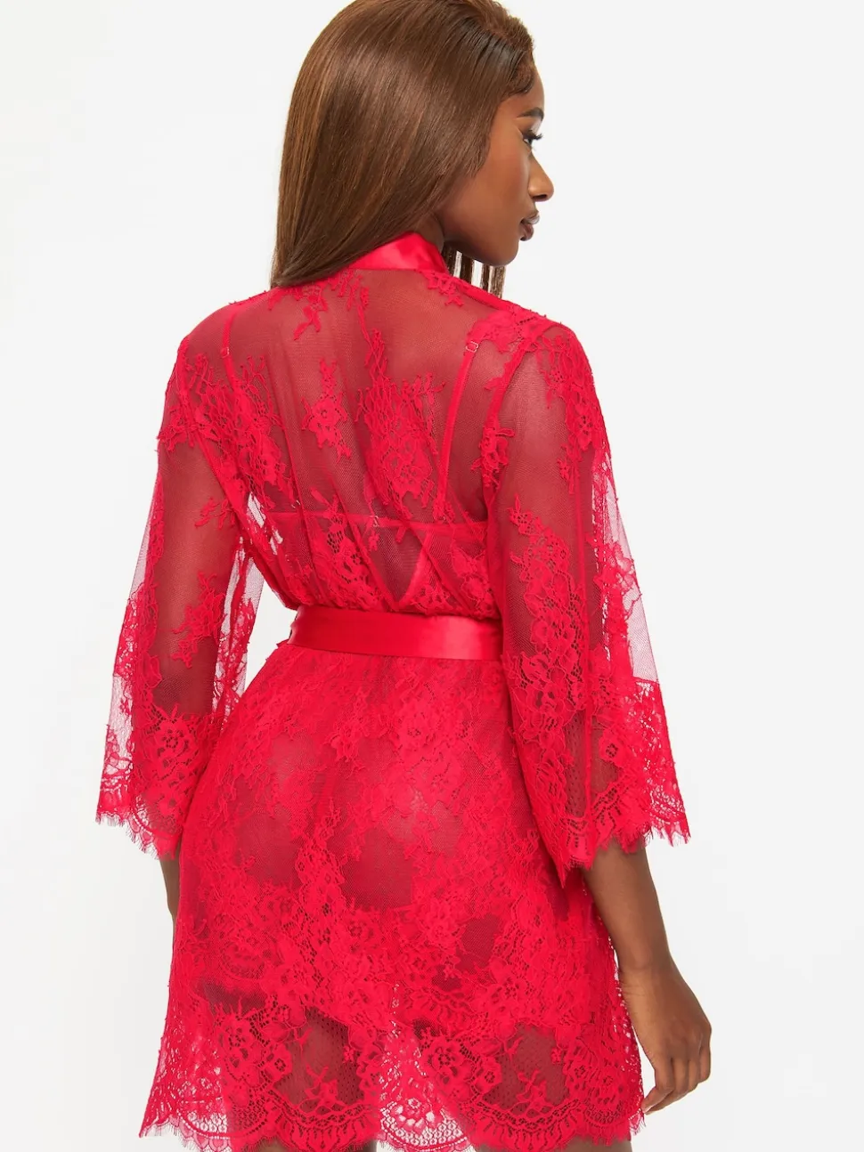 Rouge - Peignoir Ann Summers Availing en dentelle
