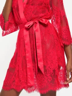Rouge - Peignoir Ann Summers Availing en dentelle