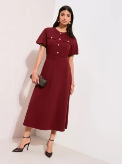 Rouge - Robe mi-longue Friends Like These Military