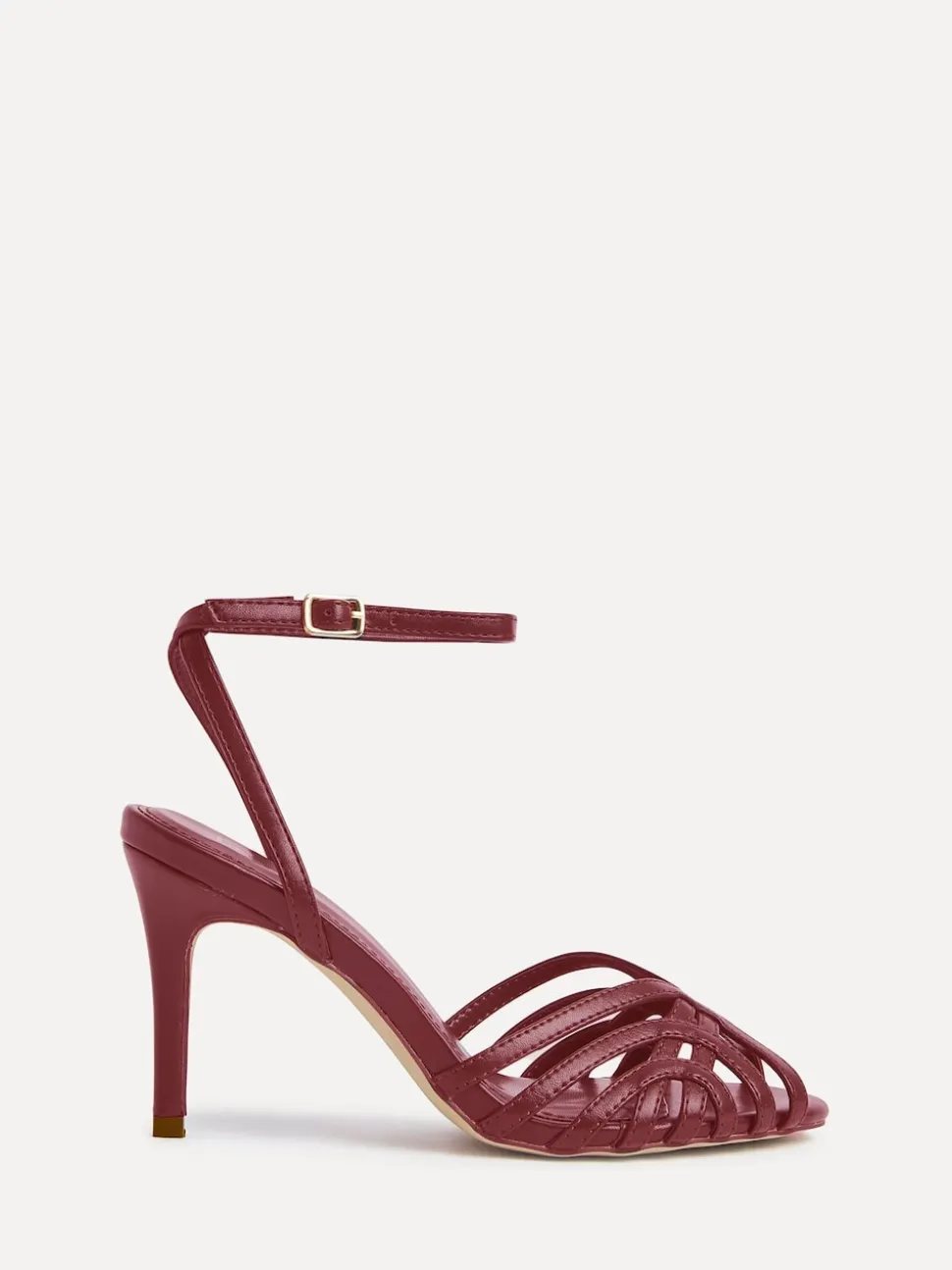 Rouge - Sandales à talons aiguilles Linzi Eros en cage