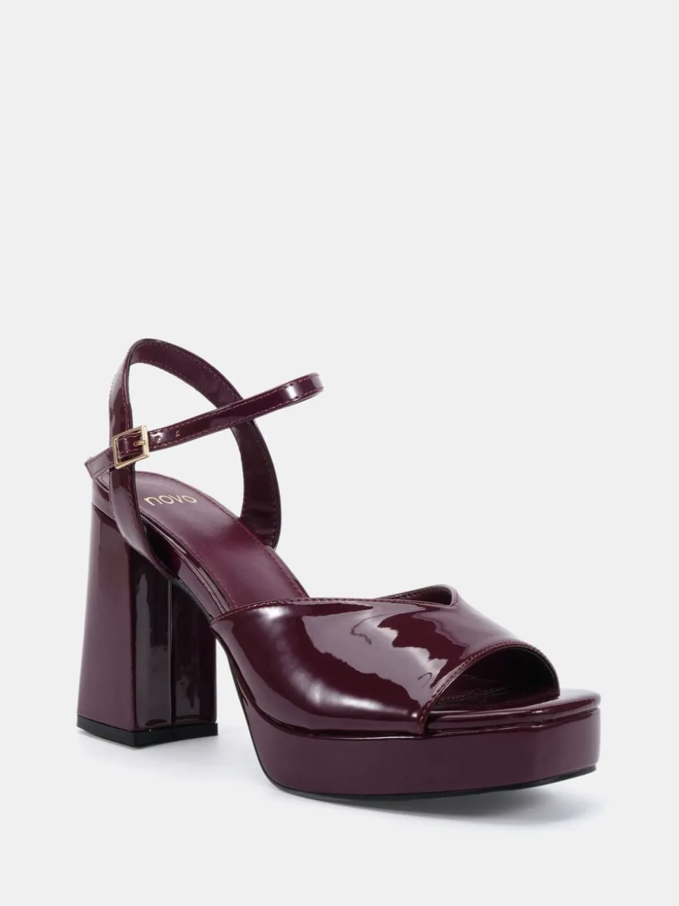 Rouge - Sandales à talons plateforme Novo Layla