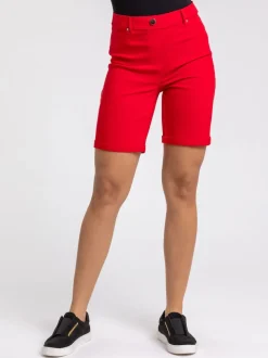 Rouge - Short Roman extensible à revers