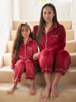 Rouge - The Little Tailor Pyjama de Noël en velours doux de luxe