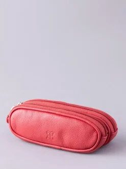 Rouge - Étui Lakeland en cuir à deux verres