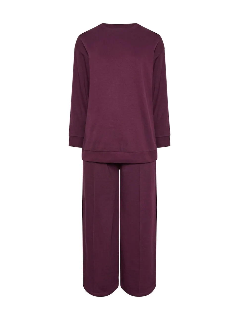 Rouge - Yours Curve Ensemble jogging sweat-shirt à col ras du cou