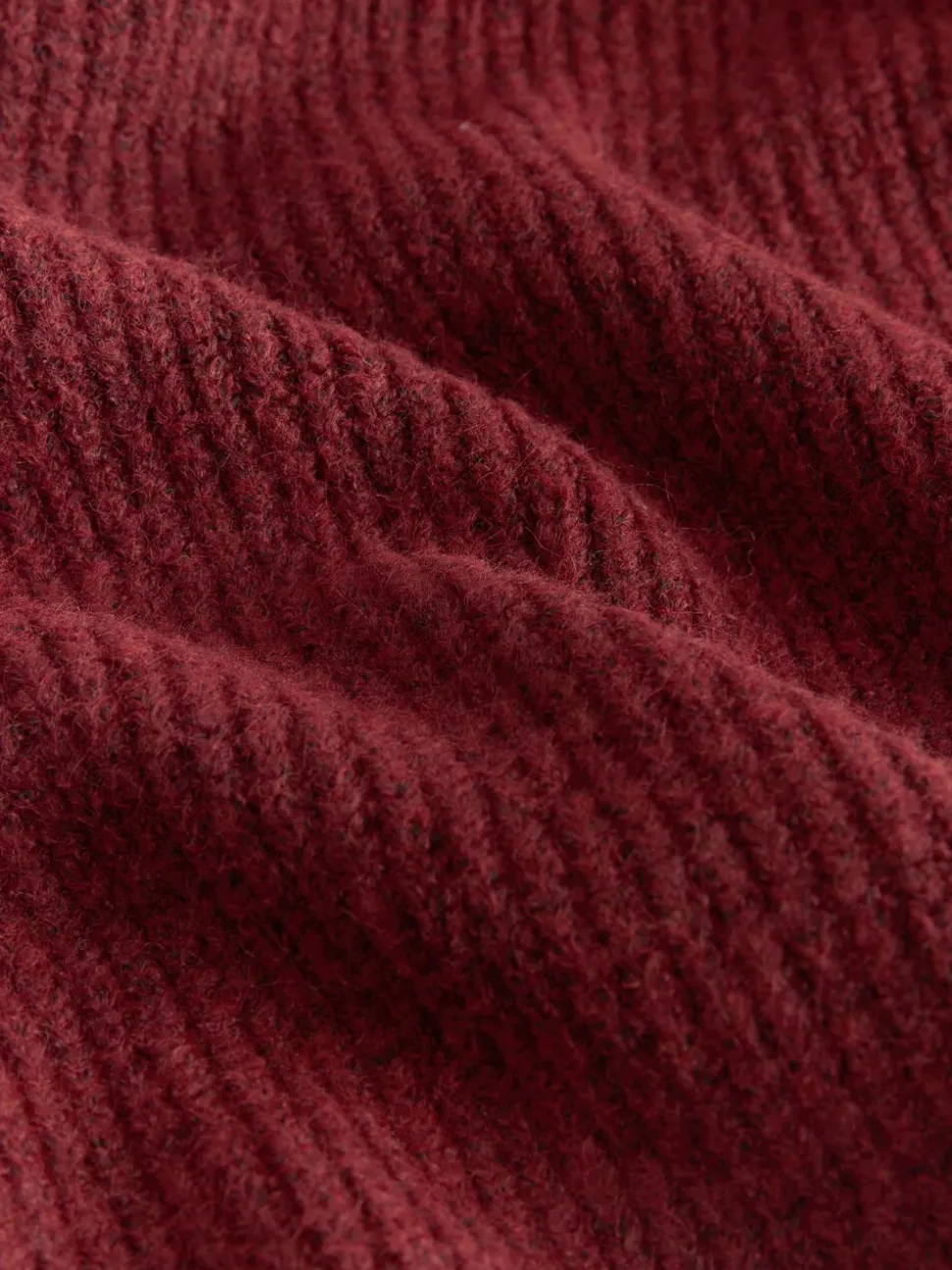 Rouge baie - Poncho côtelé à couche fantaisie