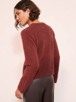 Rouge bordeaux - Cardigan Friends Like These Boucle