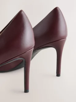 Rouge bordeaux - Chaussures de milieu de terrain en cuir