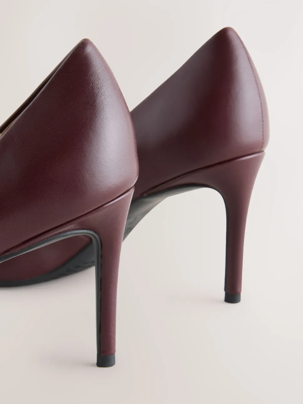 Rouge bordeaux - Chaussures de milieu de terrain en cuir